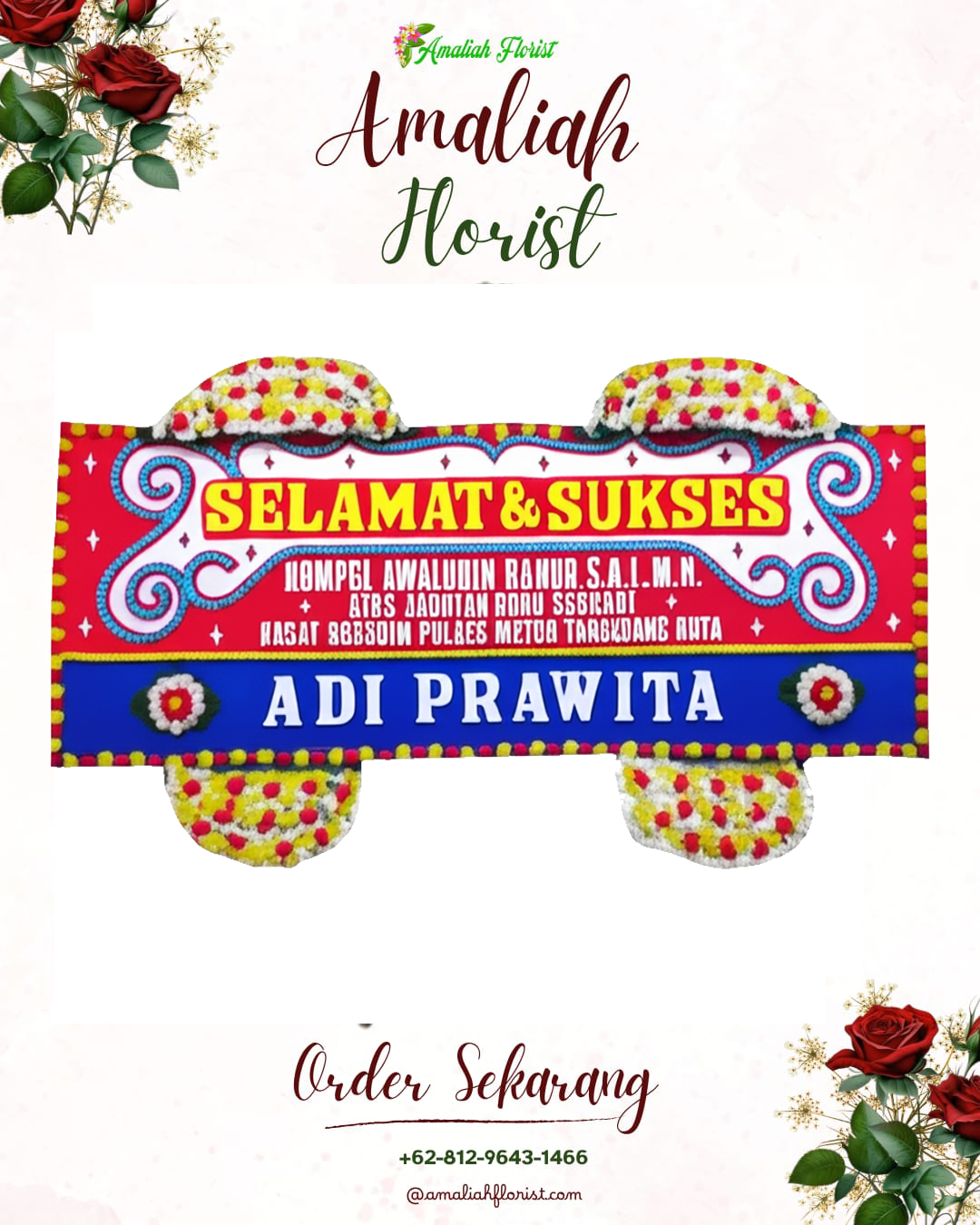 Papan Bunga Ucapan Selamat Baros