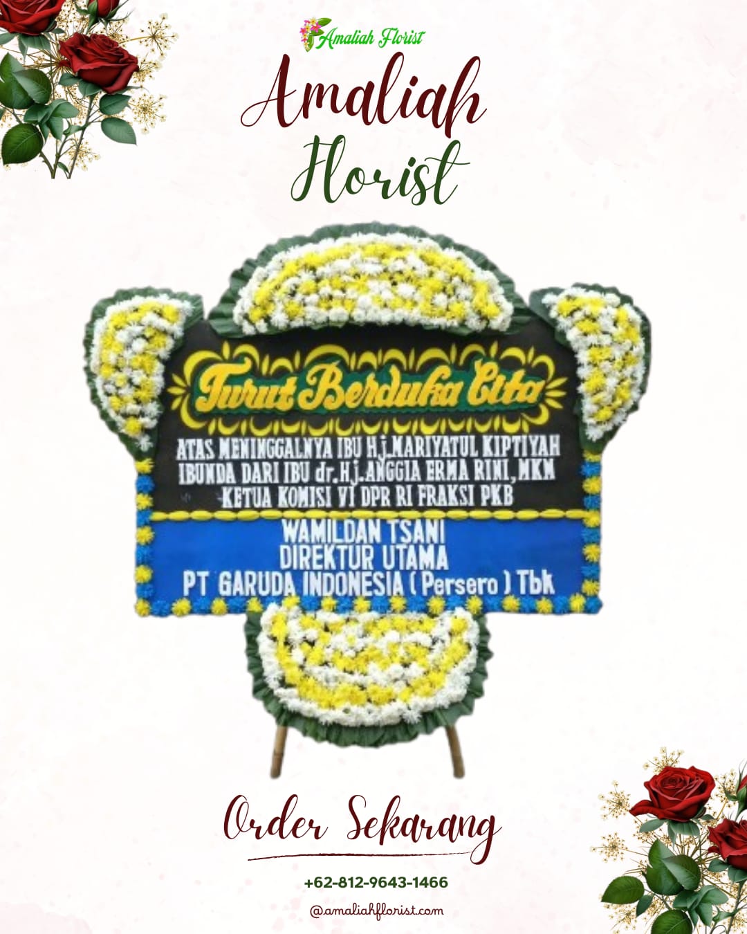 Papan Bunga Duka Baros